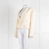 Raey Cream Cropped Double Breasted Blazer