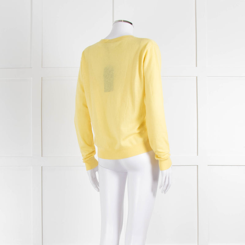 Weekend Max Mara Yellow Cashmere Blend Fine Sweater