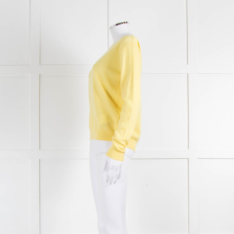 Weekend Max Mara Yellow Cashmere Blend Fine Sweater