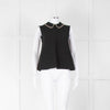 Miu Miu Black Collar Embellished Sleeveless Top