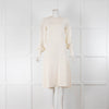 Victoria Beckham Cream Knitted Pointelle Dress