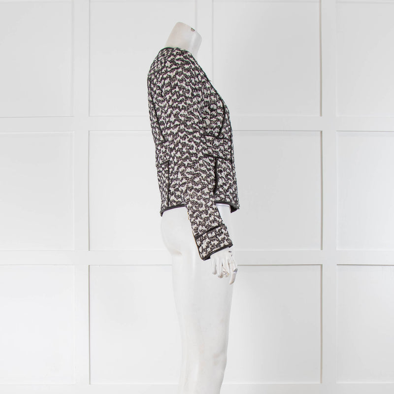 Diane Von Furstenberg Black White Boucle Jacket