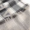 Chanel Oatmeal and Grey Check Logo Cashmere Scarf