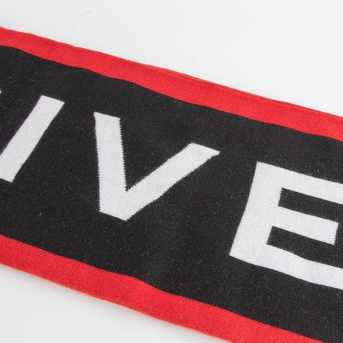 Givenchy Black And Red Logo Team Scarf