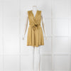 Diane Von Furstenberg Gold Lame Wrap Dress