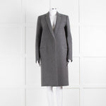 Celine Grey Wool Edge To Edge Coat