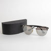 Prada Mirror Lens Ornate Black And Silver Sunglasses