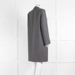 Celine Grey Wool Edge To Edge Coat