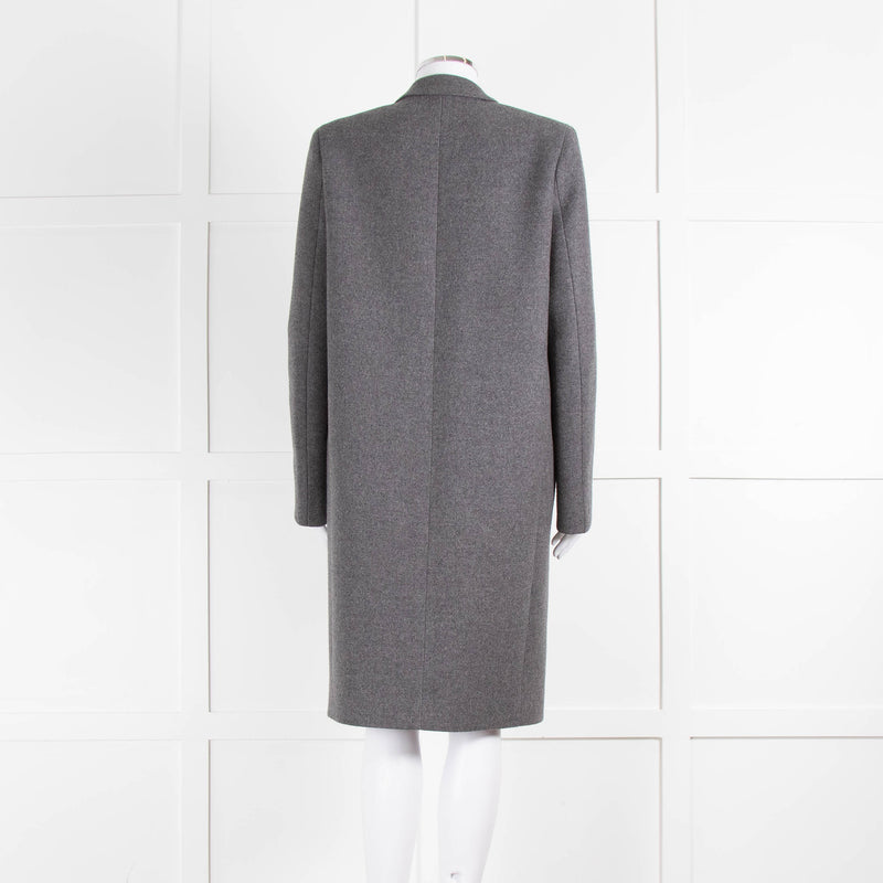 Celine Grey Wool Edge To Edge Coat