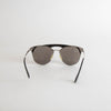 Prada Mirror Lens Ornate Black And Silver Sunglasses