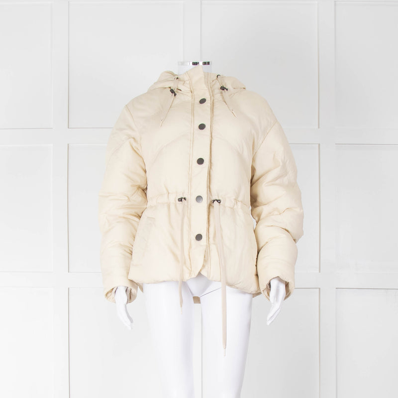 Ba&sh Cream Hooded Puffer Easter Jacket