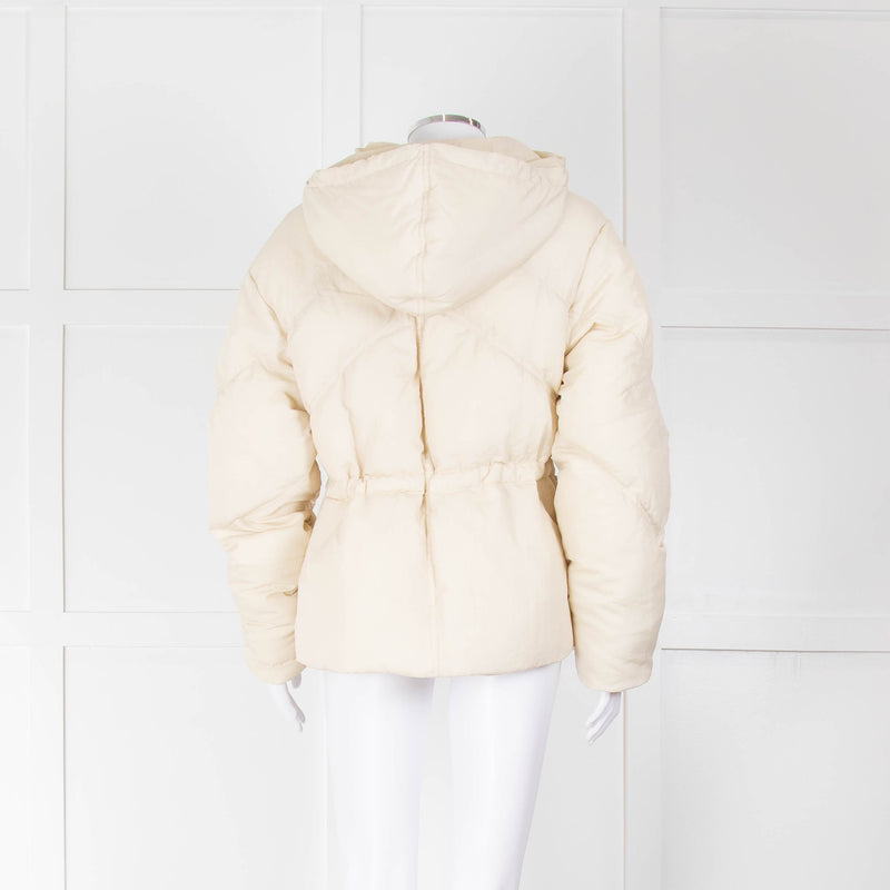 Ba&sh Cream Hooded Puffer Easter Jacket