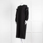 Mother Of Pearl Black Pearl Detail Cotton Sweatshirt Dress