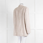 Victoria Beckham Beige Cream Melange Longline Blazer