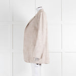 Victoria Beckham Beige Cream Melange Longline Blazer