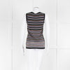 M Missoni Black Purple Knit Striped Vest