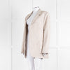 Victoria Beckham Beige Cream Melange Longline Blazer