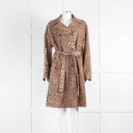 Dolce & Gabbana Brown Animal Print Trench Coat