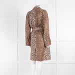 Dolce & Gabbana Brown Animal Print Trench Coat