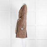 Dolce & Gabbana Brown Animal Print Trench Coat