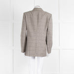 Moschino Boutique Beige Brown Check Blazer Jacket