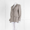 Moschino Boutique Beige Brown Check Blazer Jacket