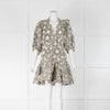 Sandro Sage Green Dress With Daisy Lace Pattern