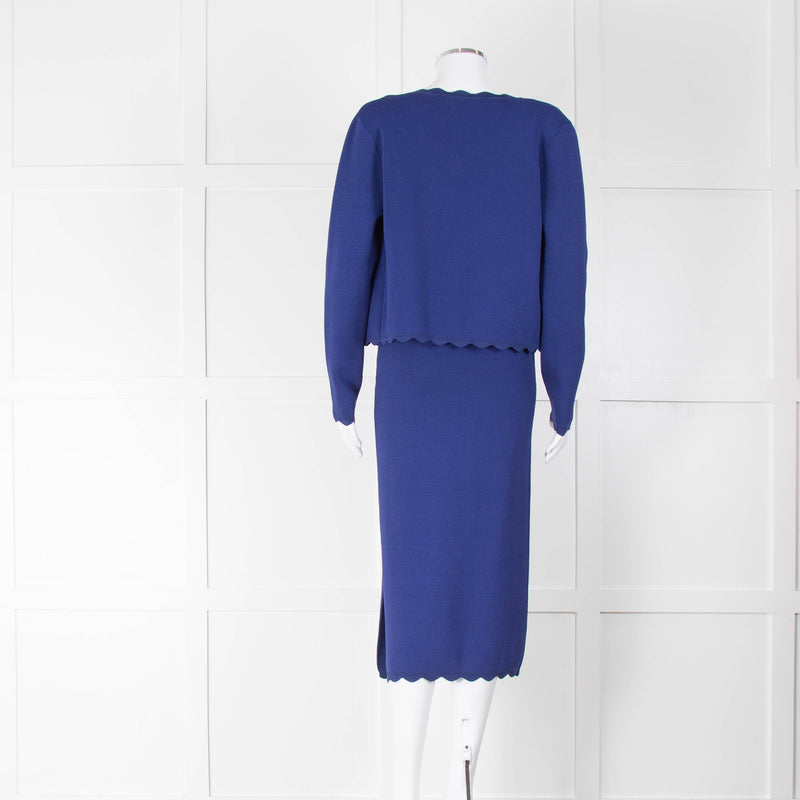 Altuzarra Blue Knit Bodycon Dress with Jacket