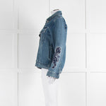 Gianfranco Ferre Blue Denim Embroidered Jacket