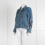 Gianfranco Ferre Blue Denim Embroidered Jacket