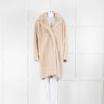 The White Company Cream Faux Fur Coat