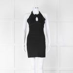 Herve Leger Black Halterneck Bandage Mini Dress