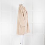 The White Company Cream Faux Fur Coat