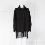 Alexander Wang Black Wool Fringed Jacket