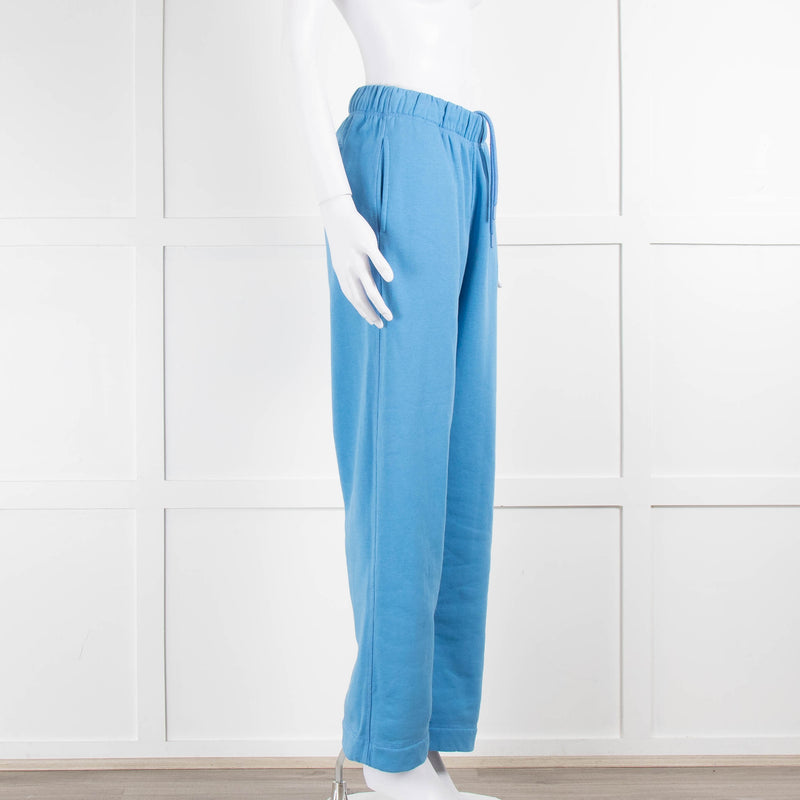 Ganni Sky Blue Cotton Blend Joggers