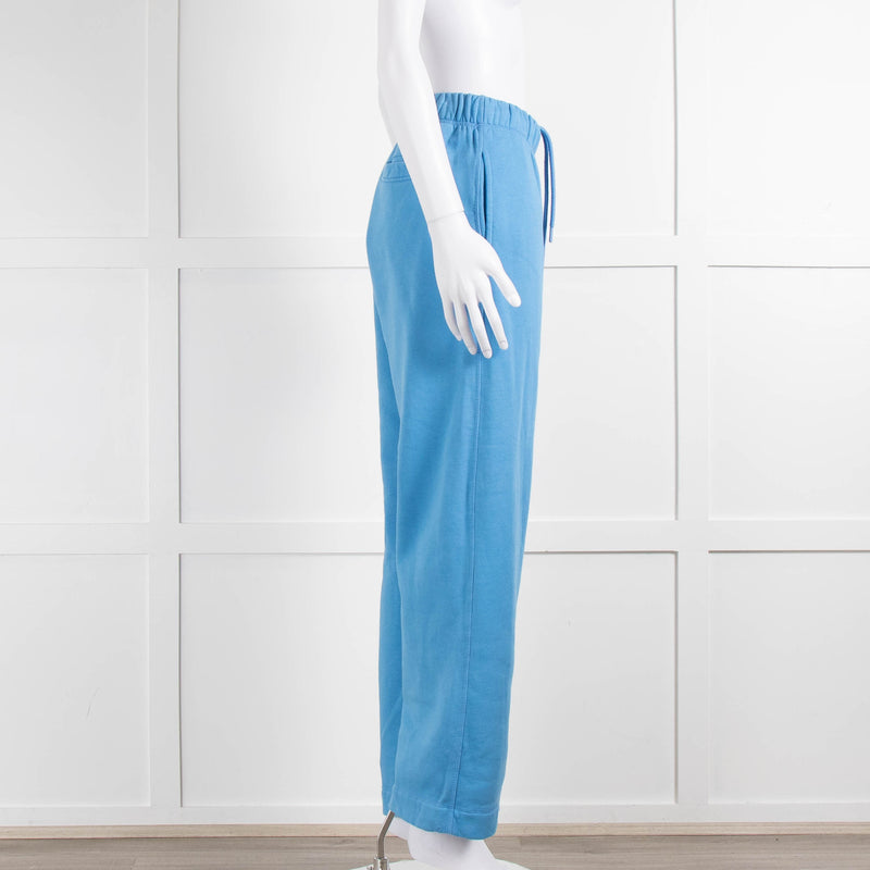 Ganni Sky Blue Cotton Blend Joggers