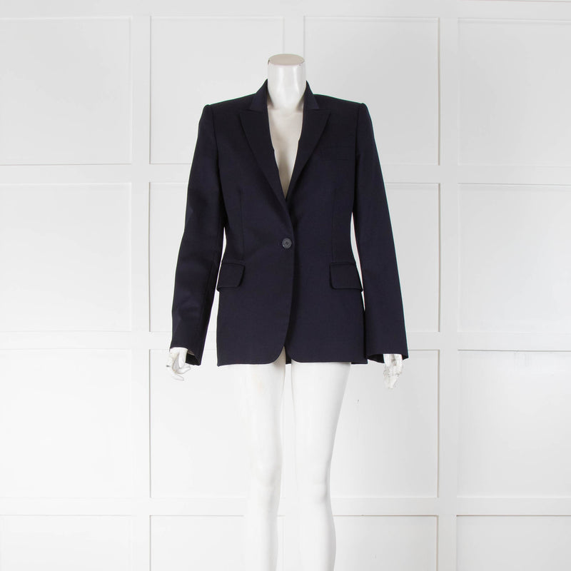 Stella McCartney Navy Blue Single Breasted Blazer