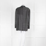 MCQ Grey Patchwork Prince of Wales Check Blazer with  Badges