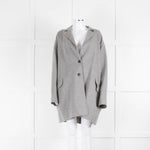 Joseph Grey Double Faced Wool and Cashmere Mix Short Coat