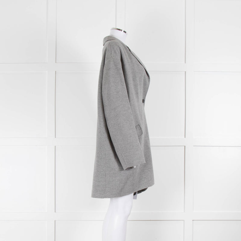 Joseph Grey Double Faced Wool and Cashmere Mix Short Coat