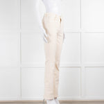 Mother Cream Denim The Weekender Flared Jeans