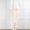 Mother Cream Denim The Weekender Flared Jeans