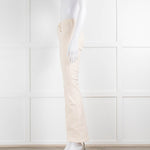 Mother Cream Denim The Weekender Flared Jeans