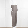 Peserico Grey Beige Wool & Cotton Blend Trousers