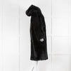 RAEY Black Hooded Shearling Duffle Coat