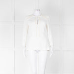 Belstaff Cream Blouse with Fringing Detail