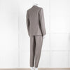 Peserico Grey Beige Wool & Cotton Blend Blazer Jacket