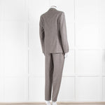 Peserico Grey Beige Wool & Cotton Blend Blazer Jacket