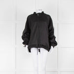 P.E Nation Black Zip Up Man Down Tracksuit Top With White Arm Stripe