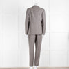 Peserico Grey Beige Wool & Cotton Blend Trousers